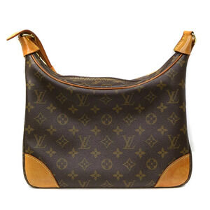 LOUIS VUITTON Boulogne Monogram Canvas Shoulder Bag Brown LV